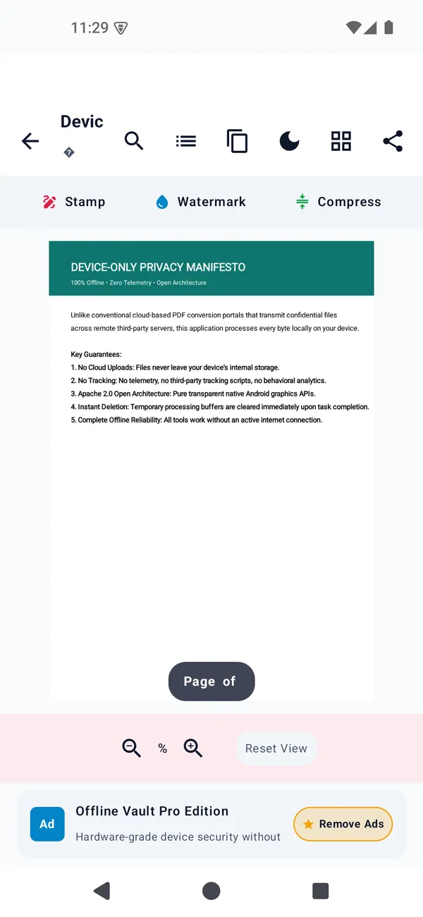 PDF Master — Reader screen